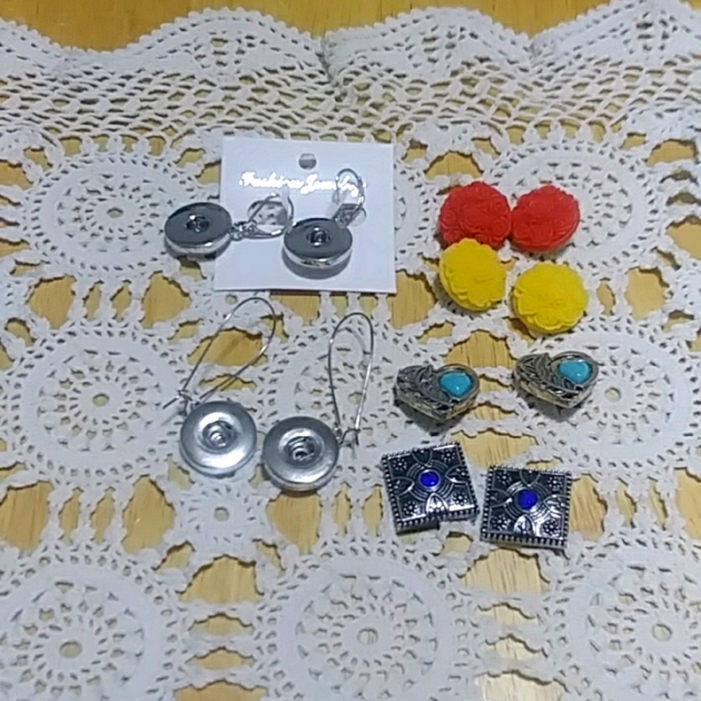 Snap Jewelry - New Snap Buttons earrings with Snap Chunks